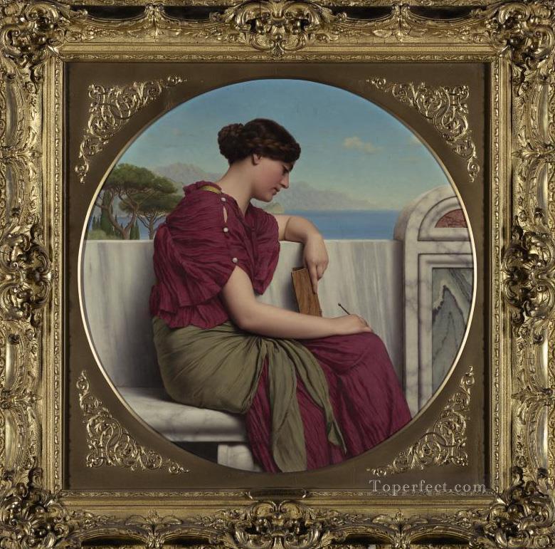The Answer Neoclassicist lady John William Godward Oil Paintings